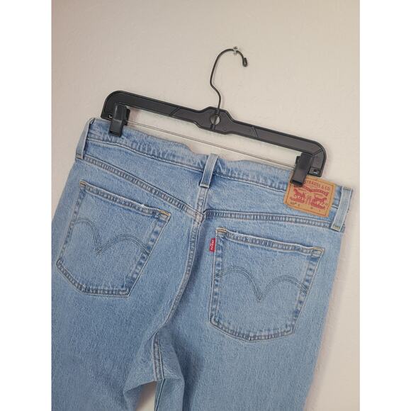 Levi's 501 Womens Tapered Jeans Size 32 x 28 Button Fly Pockets High Rise Rigid - Picture 8 of 13